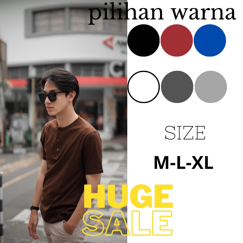 kaos kancing 3 pendek pria /kaos terbaru pria/kaos polos pendek