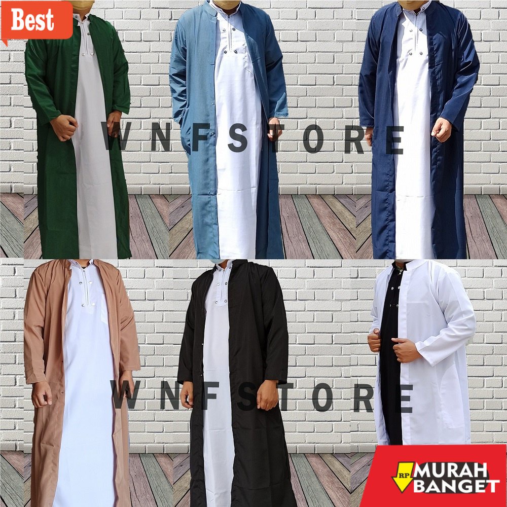Tren baju lebaran wanita 2023- GAMIS LUARAN PRIA JUBAH LUARAN PREMIUM JUBAH COWOK