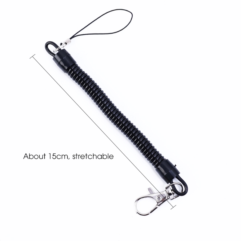 1pc Lanyard Musim Semi Anti Hilang Ponsel Portabel Dengan Gantungan Kunci/Tali Gantung Ponsel Elastis Stretchable/Tali Anti-drop Kunci Kartu Serbaguna