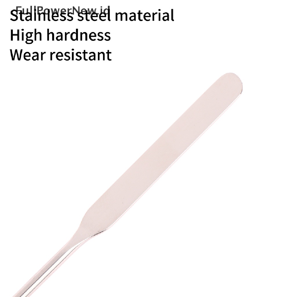 Power 1PC Stainless Steel Kepala Ganda Makeup Toner Spatula Nail Art Alat Pengaduk ID