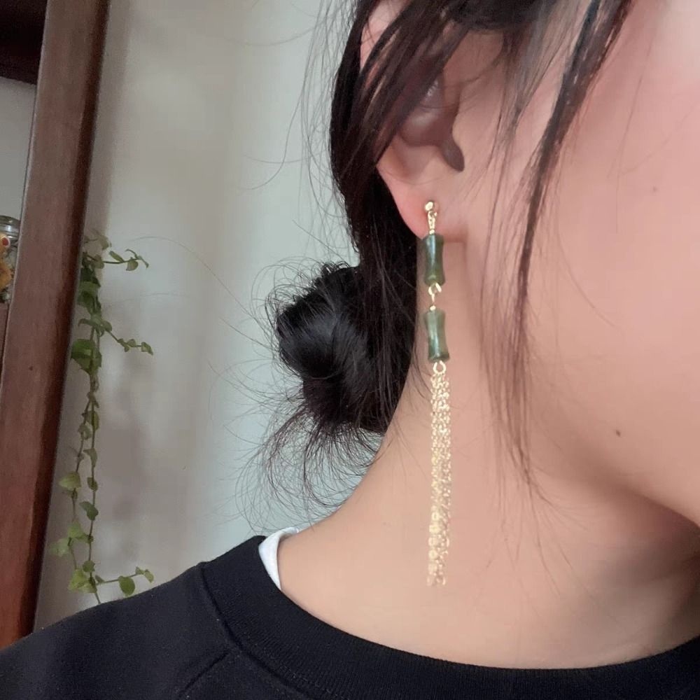 Mxbeauty Anting Gaya Cina Geometri Kipas Sederhana Fashion Unik Klasik Anting Menjuntai Perempuan