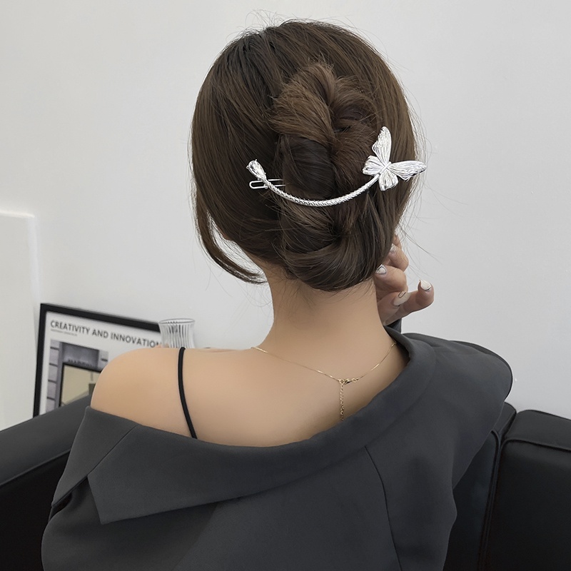 Klip Rambut Logam Temperamen Sensory Tingkat Tinggi Korea, Delapan -Perhiasan Chipped Karakter