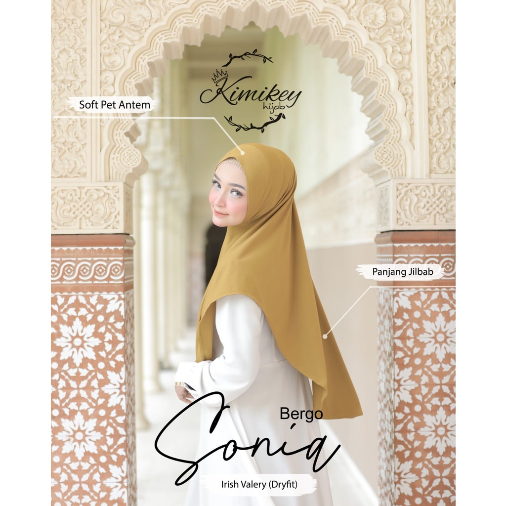 Jilbab Instan Sonia Soft Pad Jersey Valery Dry-Fit ByKimikey