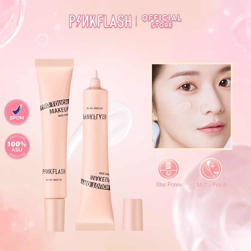 [BPOM&amp;ORI] PINKFLASH PF-F12 Pro Touch Pore Minimizer Primer Matte Poreless Smooth Fine Line Soft-focus Blurring Mattifying