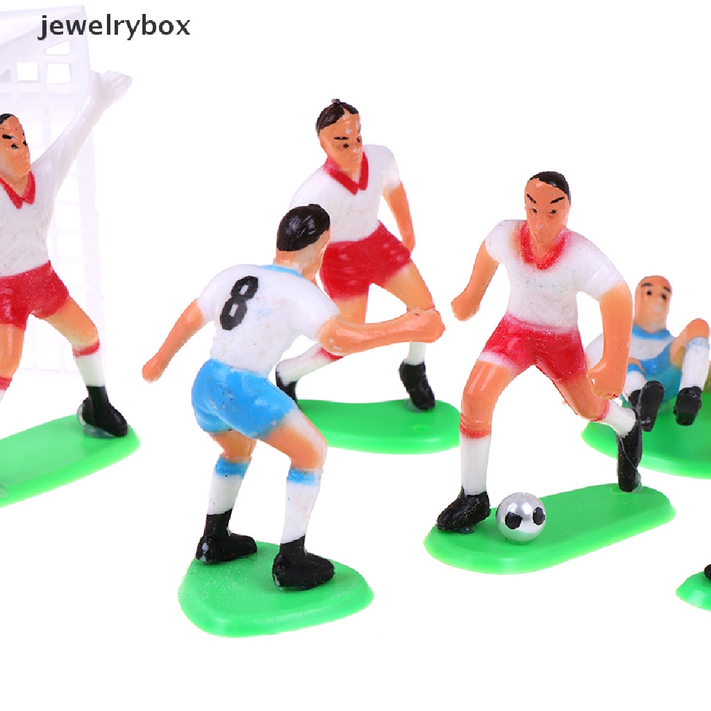 [jewelrybox] 8pcs/set Bola Football Cake Topper Player Dekorasi Kue Ulang Tahun Model Butik