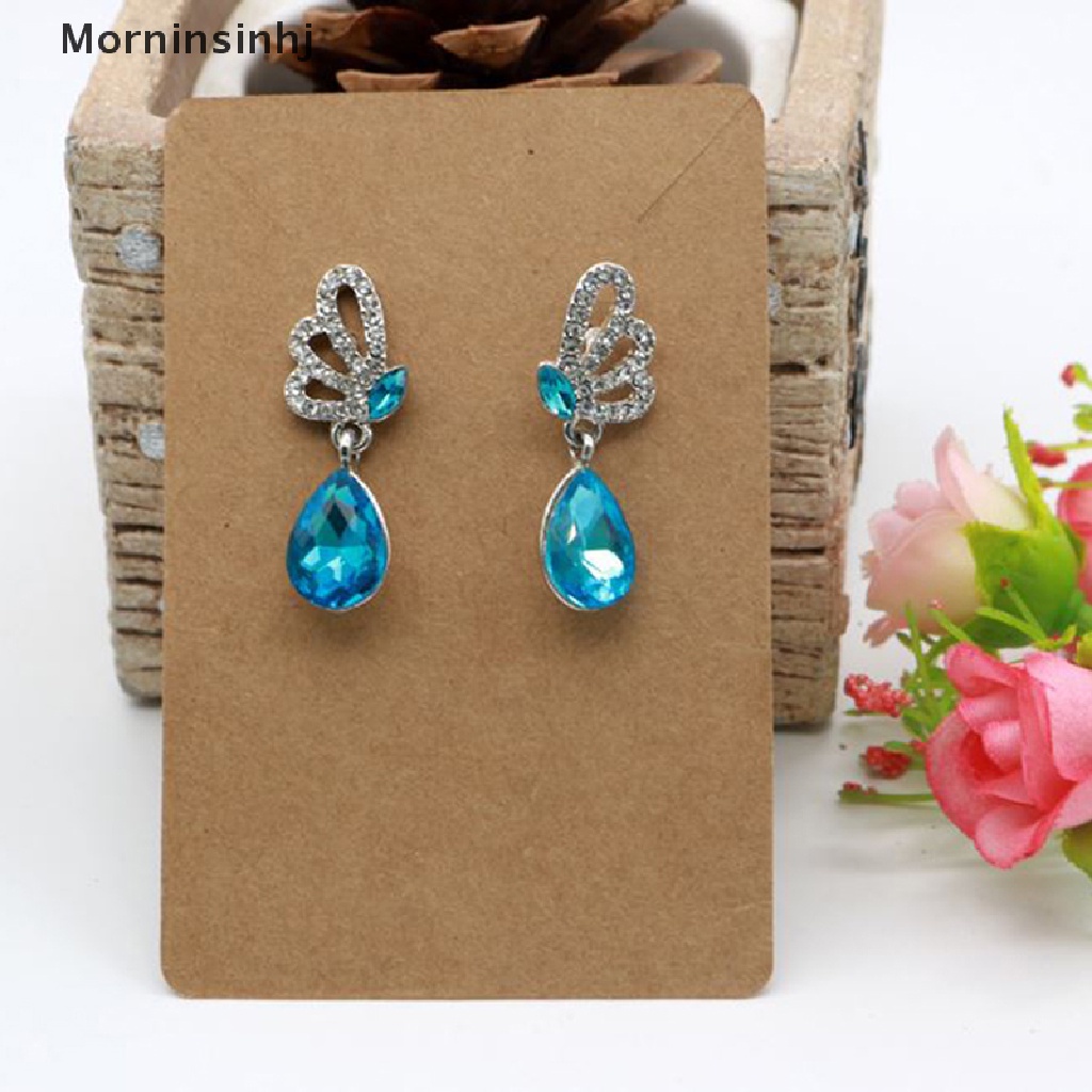 Mornin 50pcs Display Anting Dan Kalung Paket Anting Hang Tag Kartu Kardus id