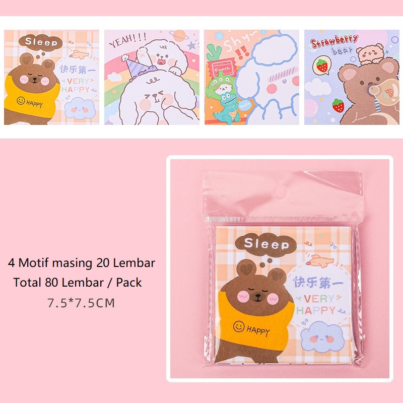 80 Lembar Kertas Memo Sticky Notes GM-ST0267