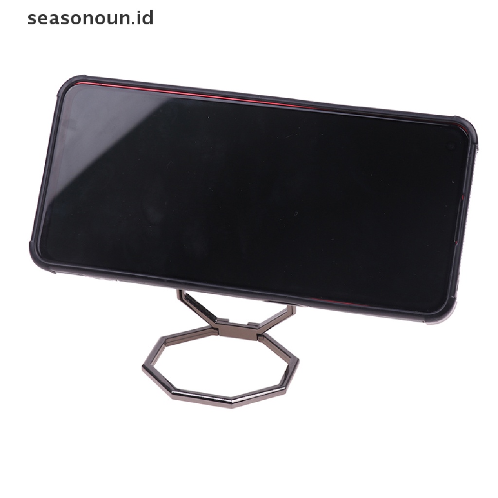 Seasonoun Phone Ring Holder Finger Kickstand Rotation Desktop Stand Sangat Tipis.