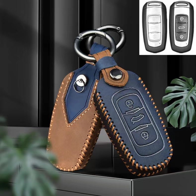 [Produk Baru] Untuk Proton IRIZ PERSONA Keyless Leather Key Case Horse Leather Remote Control Key Case Aksesoris Mobil2021