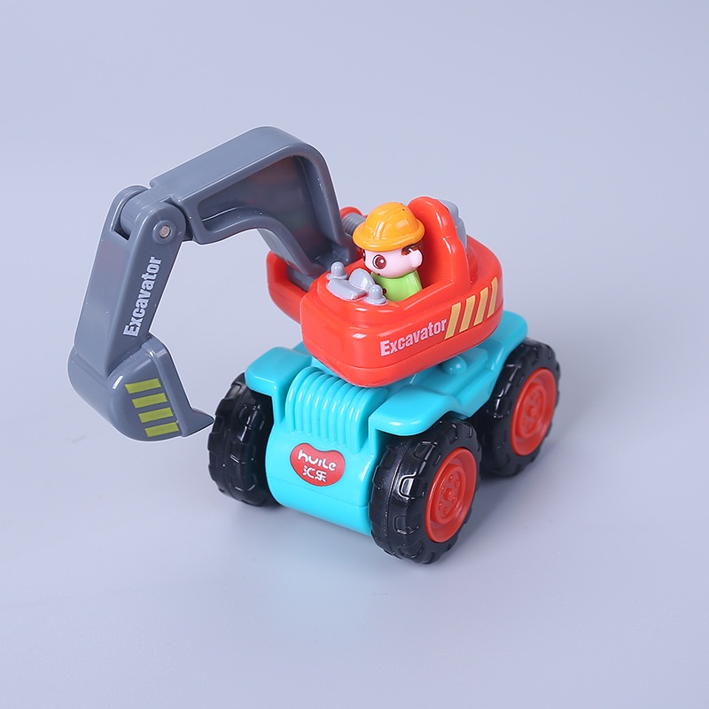 New Mini Pocket Car Engineering Vehicle Excavator Inertia Model Mainan Anak Laki-Laki