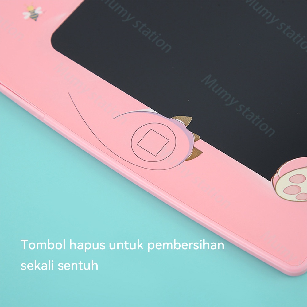Mumystation LCD Writing Drawing Tablet Karakter / Papan Tulis Gambar Mainan Edukasi / Drawing Pad anak