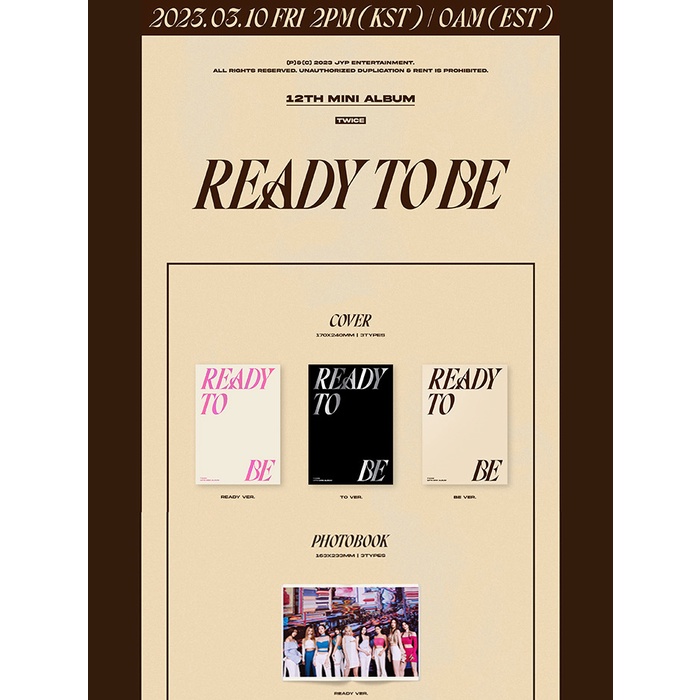 TWICE - 12th Mini Album READY TO BE