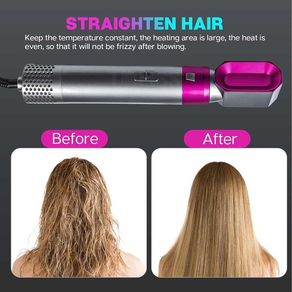 Sisir Catokan 5in1 Elektrik Ion Pelurus Pengkriting Rambut Antistatic Electric Iron Hair Driyer Curly Straightener Comb