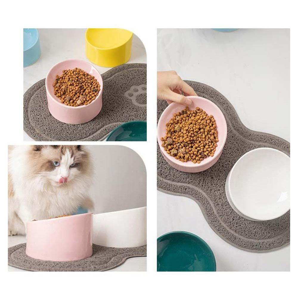 [Elegan] Mangkuk Tempat Makan Hewan Peliharaan Dengan Stand Tahan Lama Puppy Feeder Dish Minum Makan Makanan Dish Puppy Kitten Perlengkapan Hewan Peliharaan