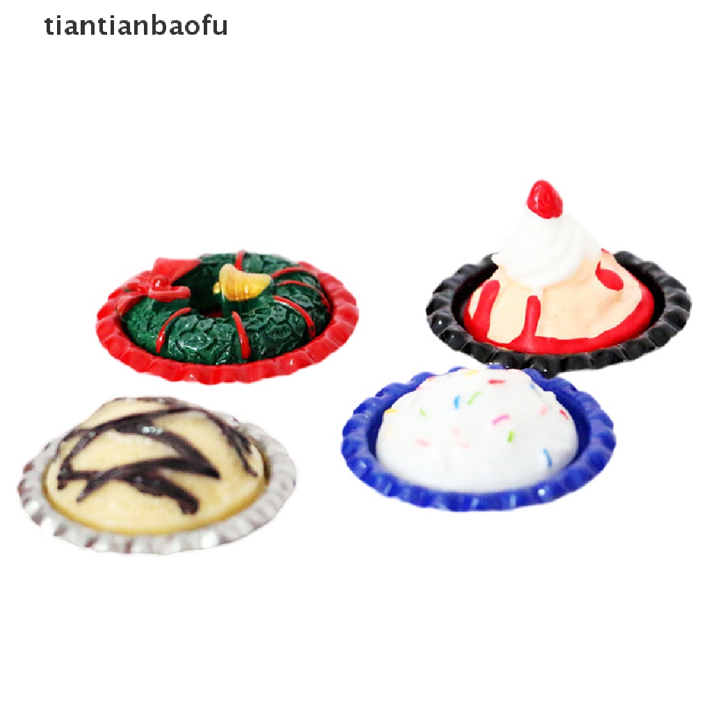 [tiantianbaofu] Miniatur Rumah Boneka Model Kue Rumah Boneka Kue Natal Dollhouse Food Toy Boutique