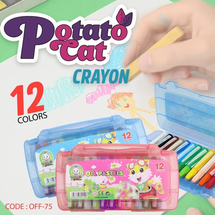

POTATO CAT CRAYON 12 WARNA CRAYON OIL PASTEL MEWARNAI - OFF-75 Best Seller
