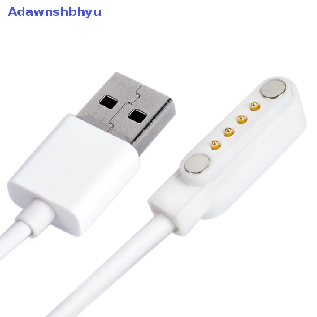 Adhyu Kabel Charger Magnetik USB 2.0 Charging Cord Power 4pin Untuk Jam Tangan Pintar KW88 ID