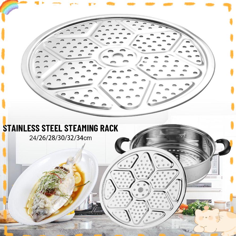 Solighter Steamer Rak Bulat Stainless Steel Aksesoris Dapur Pressure Cooker Panci Kukus