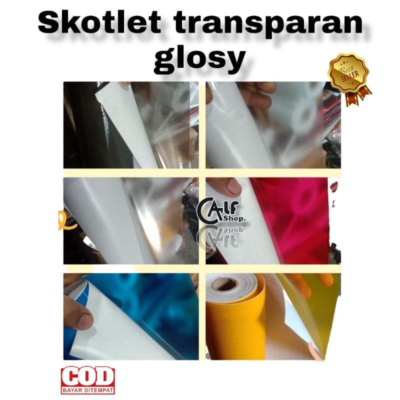 skotlet transparan,hitam kuning biru bening merah ,premium. aksesoris motor mobil skotlet tembus pan