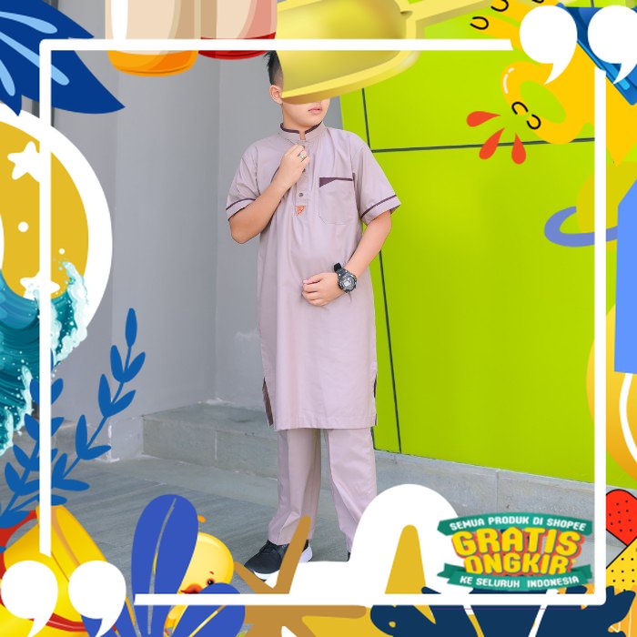 Motif polkadot / BAJU KOKO ANAK LAKI LAKI JUBAH BAJU MUSLIM ANAK LAKI LAKI