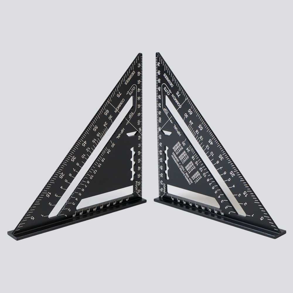 (BISA COD) FTIHSHP VKTECH Penggaris Siku Mistar Triangle Ruler Aluminium 7 inch - A10D01