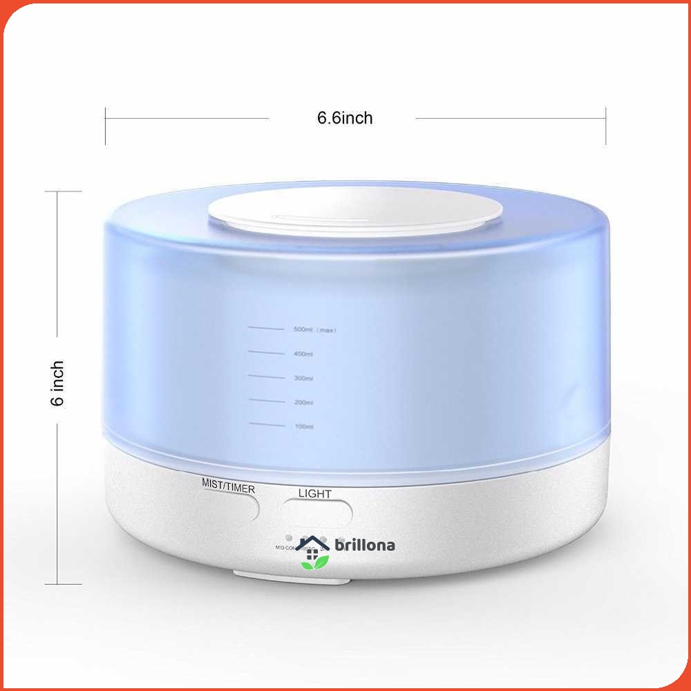 Air Humidifier Aromatherapy Oil Diffuser 7 Color 500ml with Remote Control Taffware HUMI H14A White