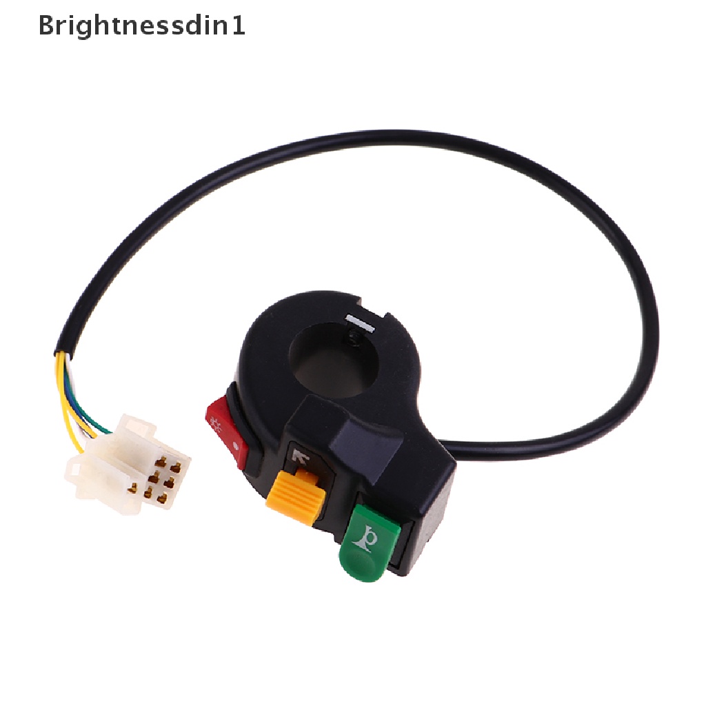 [Brightnessdin1] 3in1 Saklar Motor Sepeda Elektrik Scooter ATV Quad Lampu Sein Tanduk Di Butik