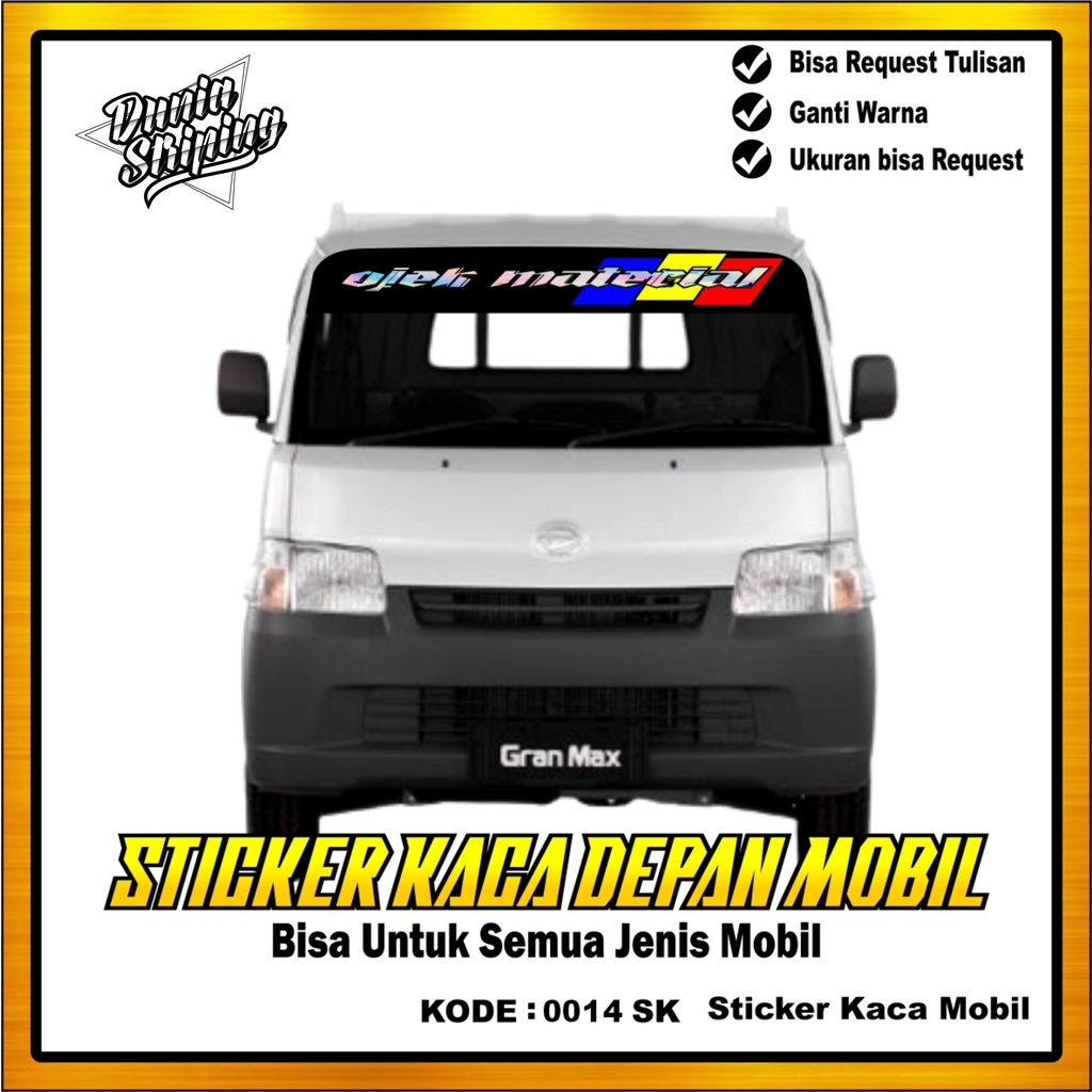 STIKER CUTING KACA DEPAN MOBIL/GRANDMAX