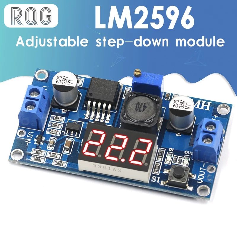 LM2596 + VOLTMETER DC DC STEPDOWN REGULATOR PENURUN TEGANGAN