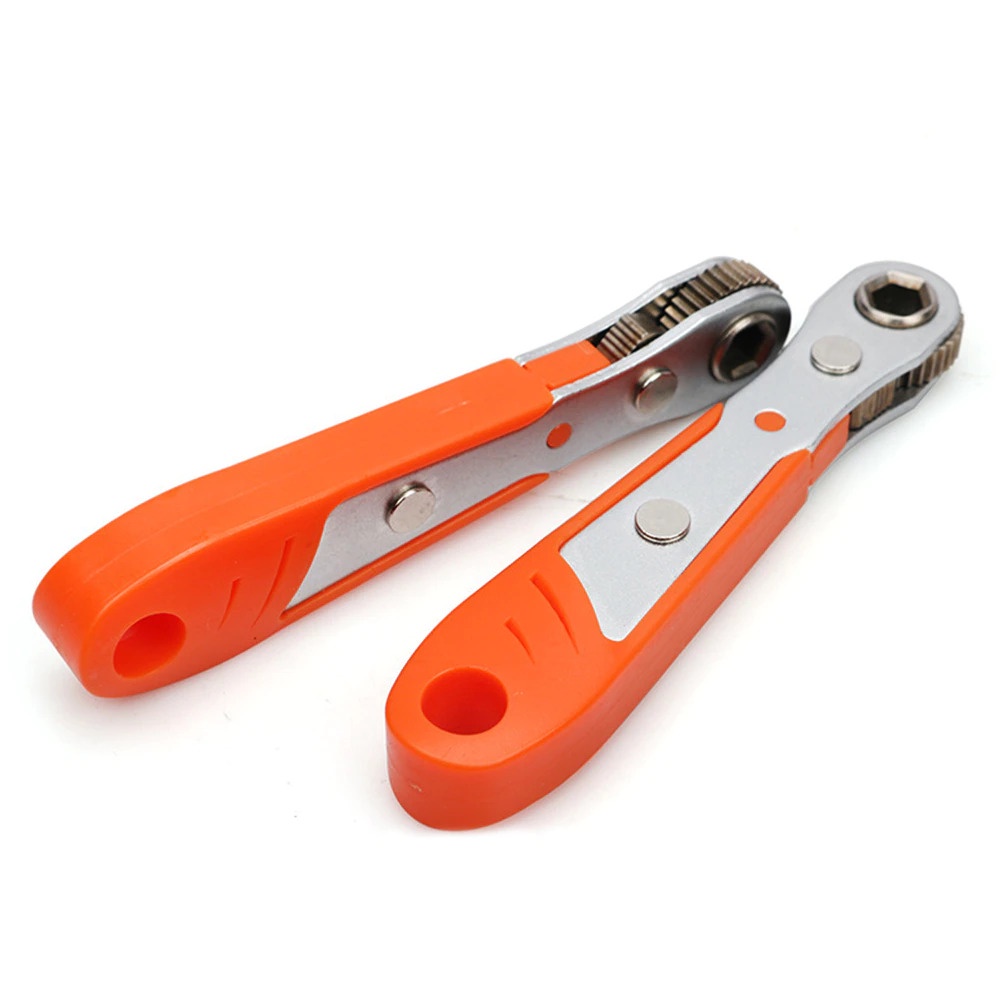 Alloet Kunci Pas Hexagon Ratchet Spanner Orange MXT-373