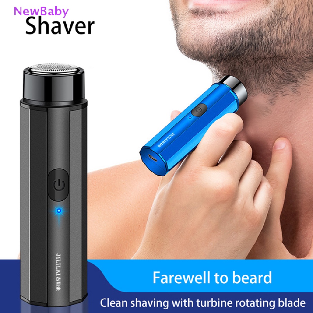 Newbaby Alat Cukur Elektrik Mini Pria Portable Electric Razor Beard USB Mens Shaver ID