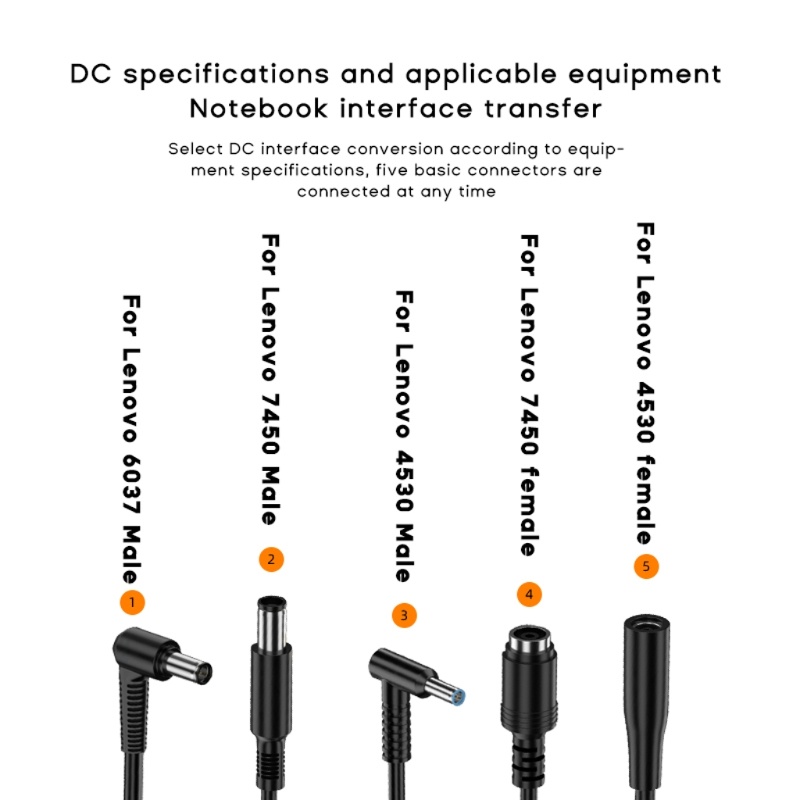 Kabel Adaptor DC btsg Kotak Ke 6.0x3.7 7.4x5.0 4.5x3.0 7.4x5.0mm Charging Line 18.5-20v Garis Sambung DC Adapter Line