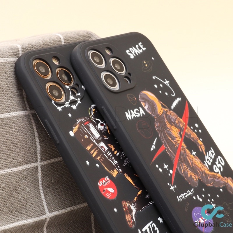 Nasa Space Astronot Soft Case Full Lens Cover For Iphone 6 7 8 Se 6+ 7+ 8+ X Xr Xs 11 12 Pro Max