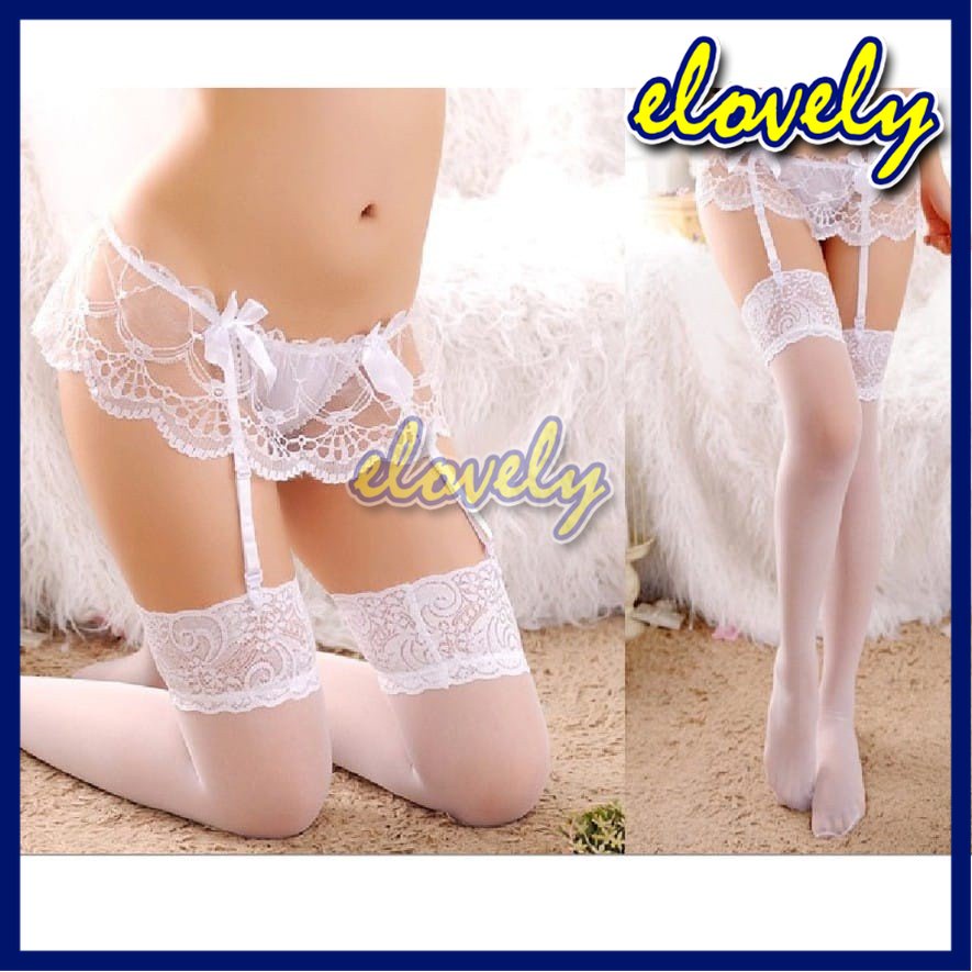 Grade Ori Elovely Lingerie Sexy Hot Gstring Stocking Sexy Cosplay Lingerie Renda Multi Warna L012
