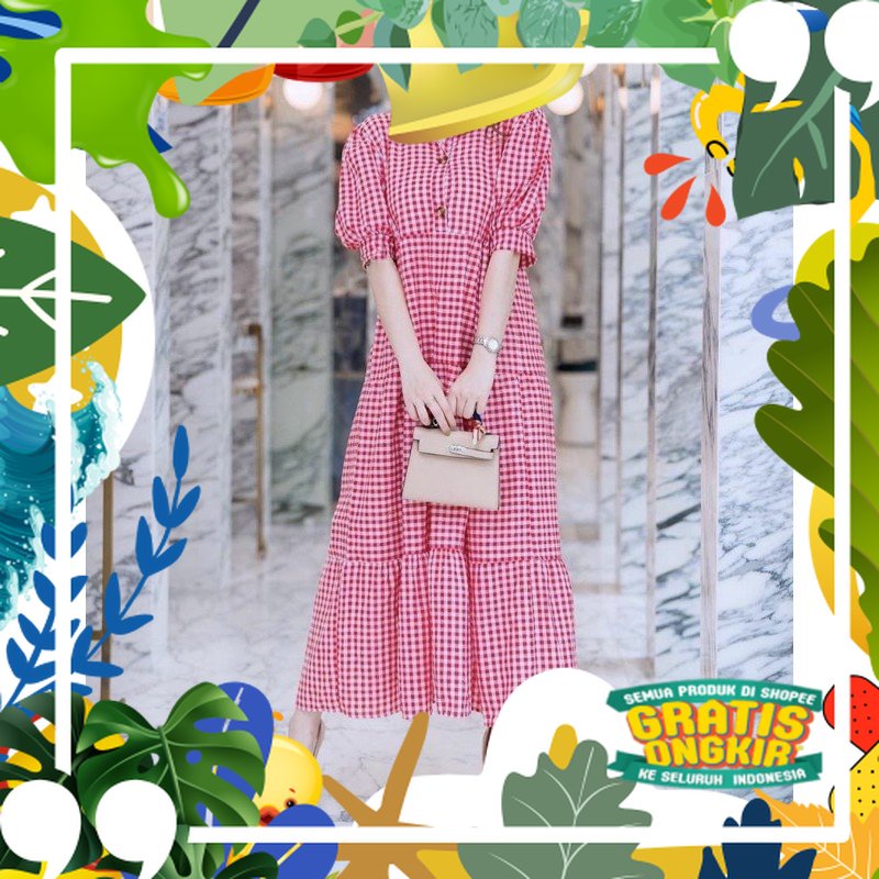 gamis busui / gamis kotak tributton / gamis fashion muslim/ solat sholat ied idul adha