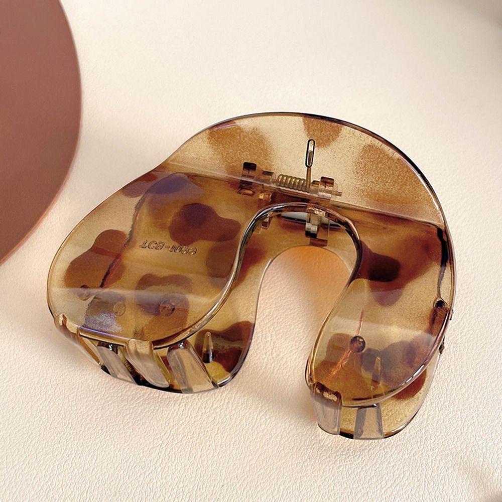 Agustina U-shape Hair Claw Elegan Fashion Retro Untuk Gadis Hiu Klip Hiasan Kepala Ponytail Holder Temperamen Untuk Wanita Women Hair Clips
