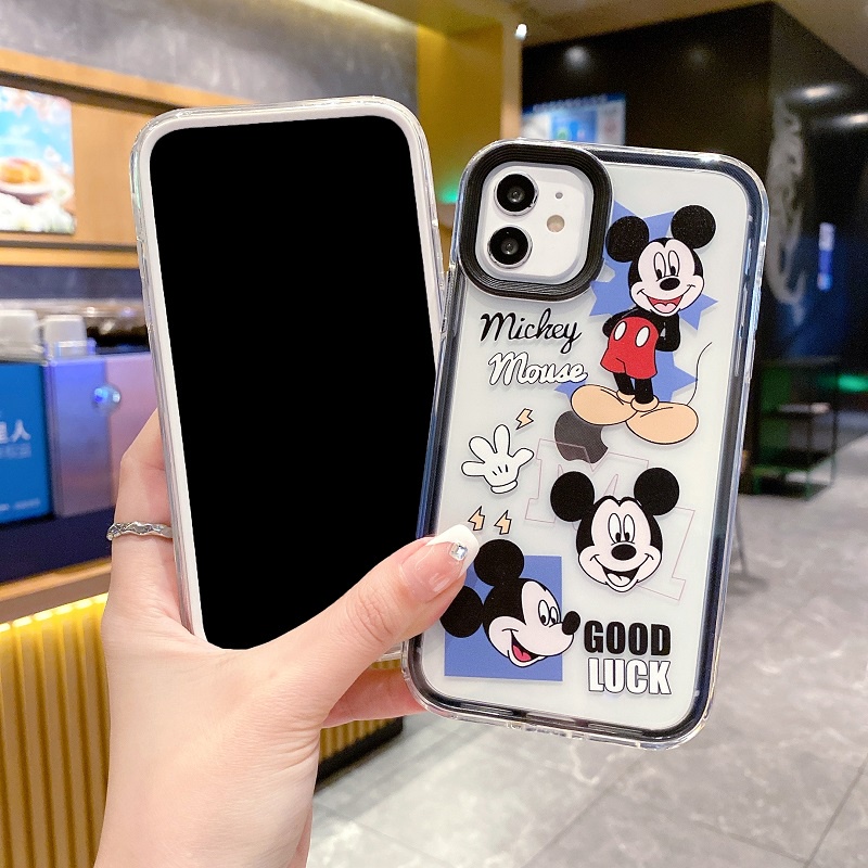 IPHONE Case Pelindung 3-in-1 Untuk Iphone14 13 12 11 Pro MAX X XR XS Max7 8 Plus Kartun Lucu Mickey