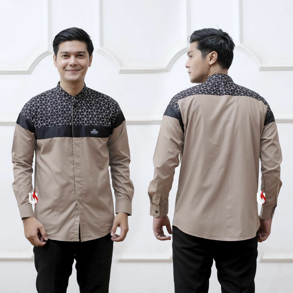 Baju koko Kurta dewasa Lengan Panjang Motif Senopati Kombinasi Batik terbaru 2023 bahan toyobo