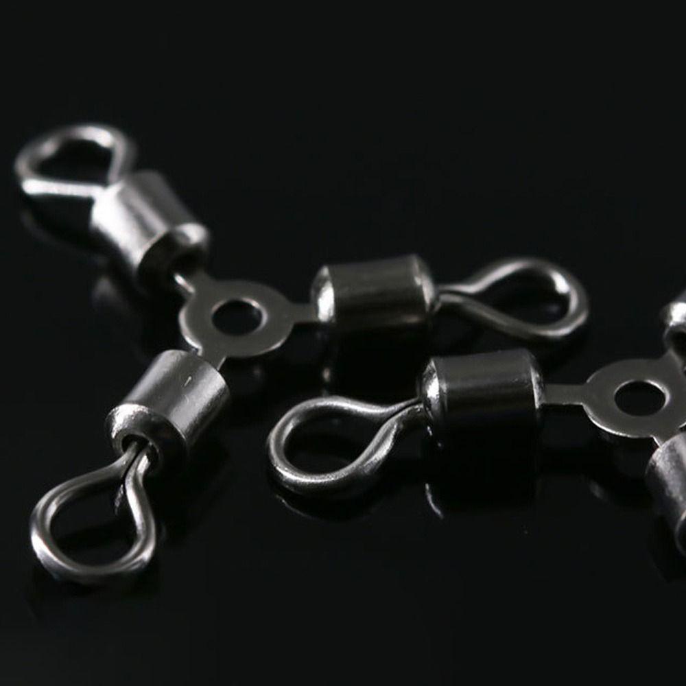 TOP 20pcs/lot Memancing Rolling Putar Konektor Panas Stainless Steel Tahan Lama Kualitas Tinggi Solid Rings