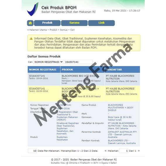 Paket Bundling Blackmores Ginkgo Recall + Multivitamin Body Shield