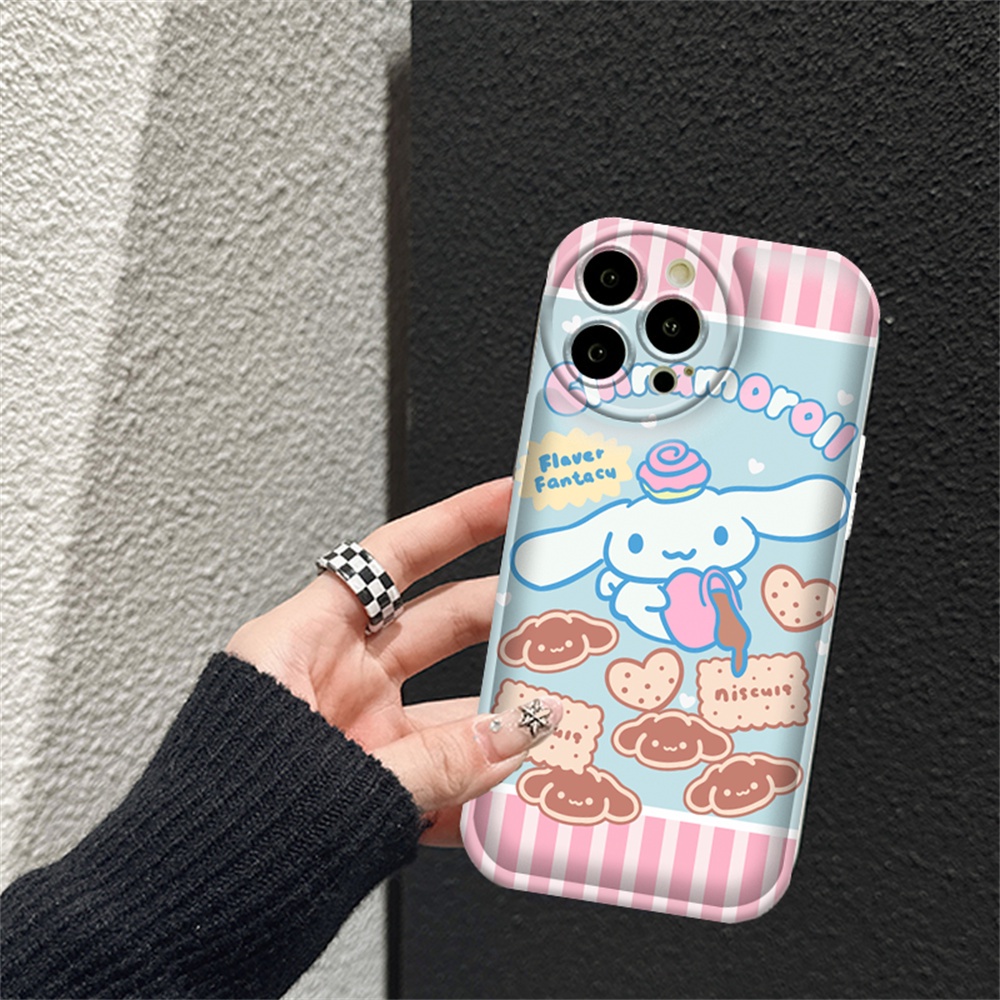 Cute Case Samsung A14 A04 A04S A13 A03 A03S A12 A52 A52S A21S A50 A50S A30S A20 A10S A10 A11 M11 J7Prime J7Pro J6Prime J6Plus Cinnamoroll Dan Pochacco Air cushion TPU Phone Cover