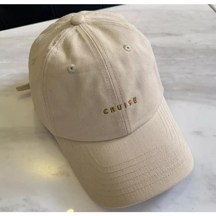 Topi Pria Wanita Distro Dewasa Bordir Cruise Warna Cream
