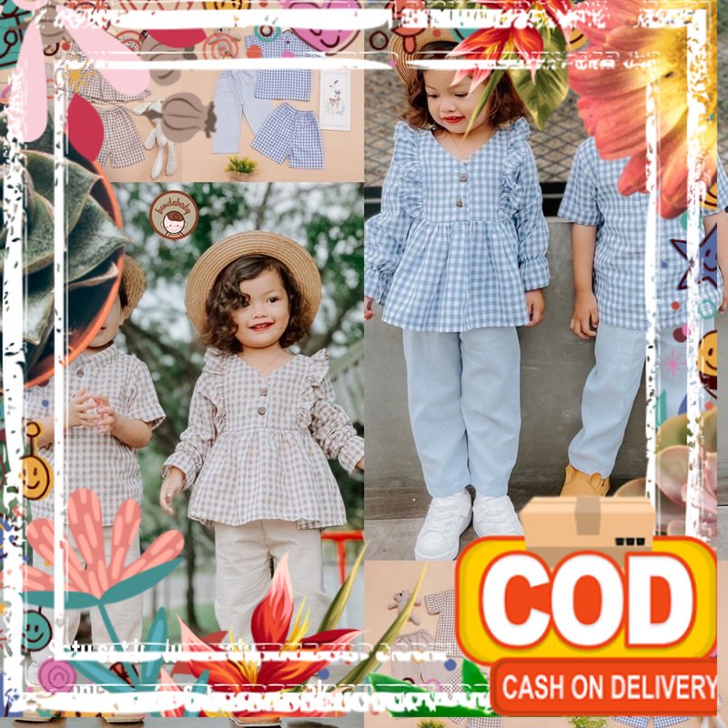 RAMIES Series Set Couple Anak / Setelan Baju Muslim Couple Anak 6bln-6tahun / Ramadhan sale