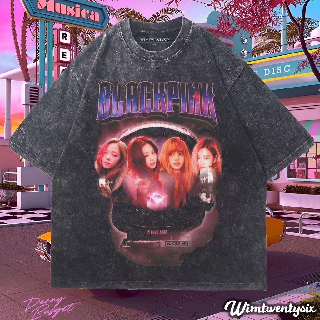 Wimtwentysix “blackpink galaxy” kaos oversized washing | vintage tee