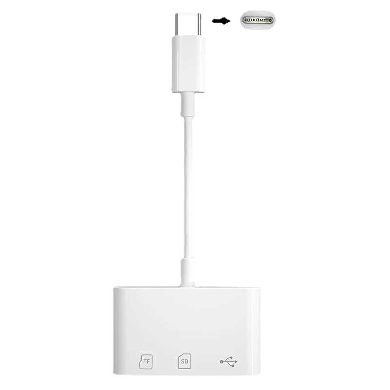 Usb C SD Card Reader Adapter Transfer Data Untuk Huawei USB Type C Cardreader 3in1 Type-C Adapter TF SD Memory Card Reader Konektor OTG