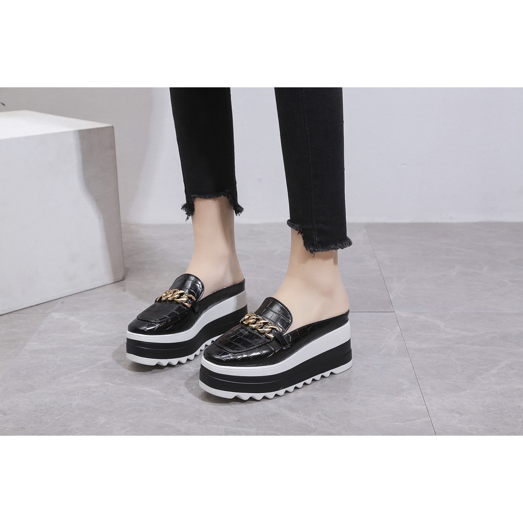 COD BAYAR DITEMPAT!!! 0017 Sendal Anna Wedges Sol Tebal