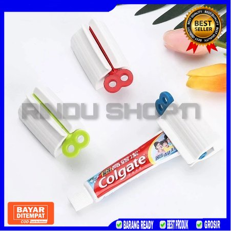 (RS) Dispenser Odol Model Roll Putar / Alat Penjepit Penggulung Pasta Gigi / Alat Putar Pencet Gulung Tube Krim Kosmetik Toothpaste Squeezer Holder Praktis