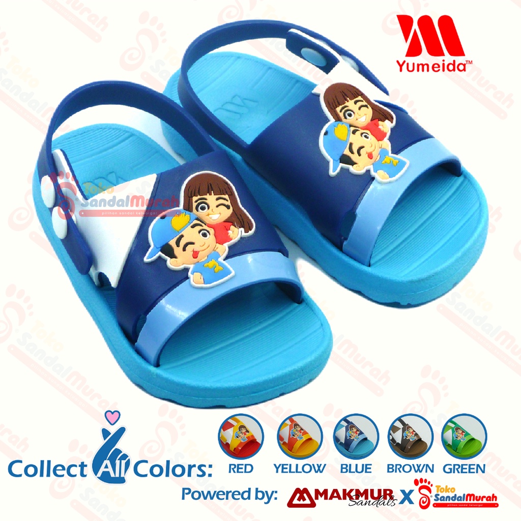 Toko Sendal Murah - Sandal Anak Tali Belakang Uk 18 - 23 / Sandal Anak Lucu Simple / Sandal Anak Unisex / Sandal Anak Motif Kartun [Toko Sendal Murah Yumeida 22101]