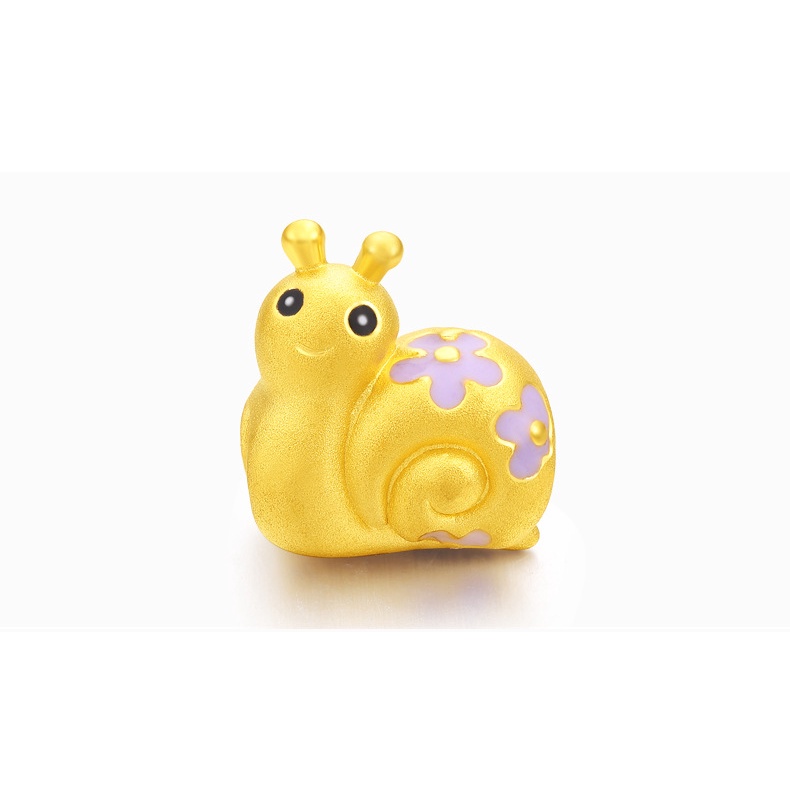 Goldkingdom Aksesoris Perhiasan Fashion Ready Stock Hewan Kecil Dengan Manik-Manik Transfer Lapis Emas Asli Kadar 375, Kelinci, Burung, Keong, Kupu-Kupu, Lebah, Tali Tangan Dan Manik-Manik.