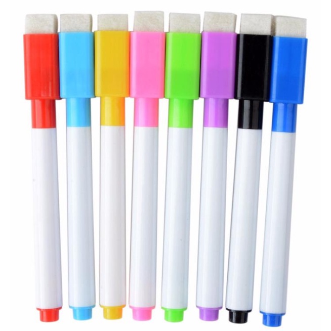 T&amp;Y Spidol Papan Tulis White Board Sepidol Mini Warna Warni Penghapus Wipe And Clean Whiteboard Marker Anak Anak Spidol Kecil 2 IN 1 Murah import